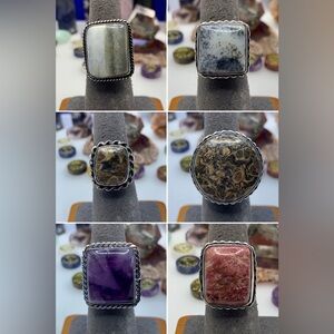 ALL “Comfort Curl” Adjustable Sterling Silver Overlay Rings CLEARANCE SALE!